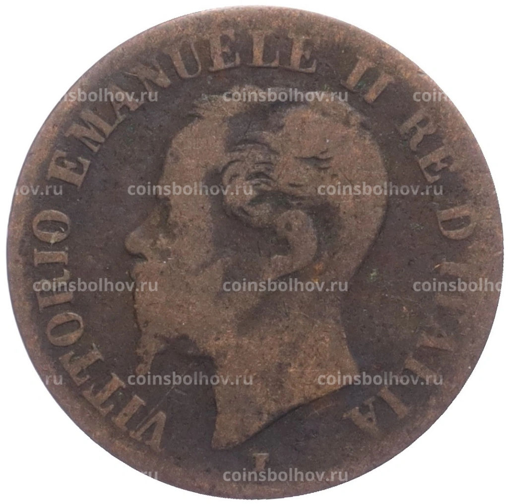 2 чентезимо 1861 года М Италия