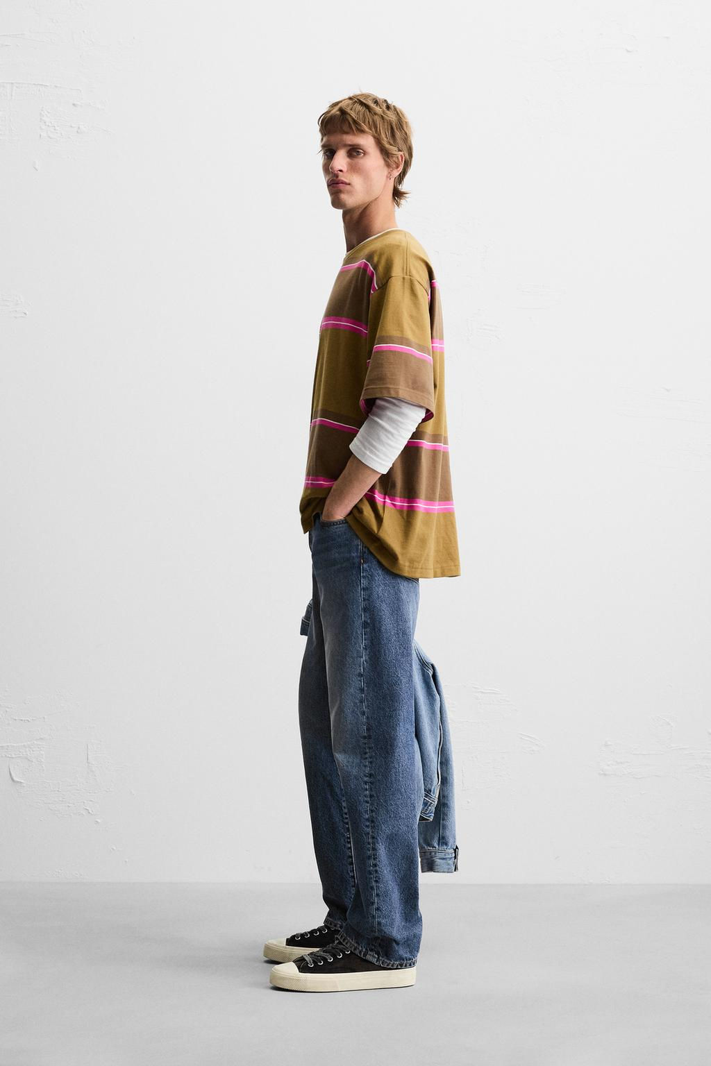 STRIPED JACQUARD T-SHIRT - Zara фото 11