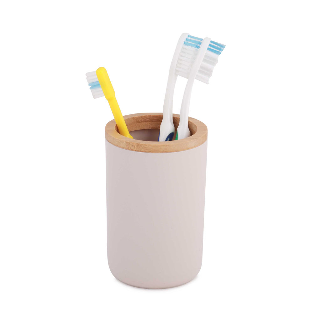 Стакан для зубных щеток п/эт. "Бамбук" (бежевый)