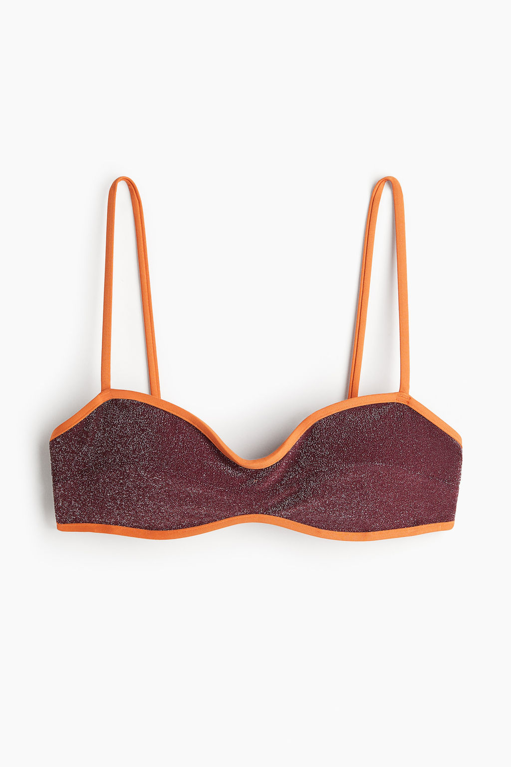 Top de bikini glitter con relleno