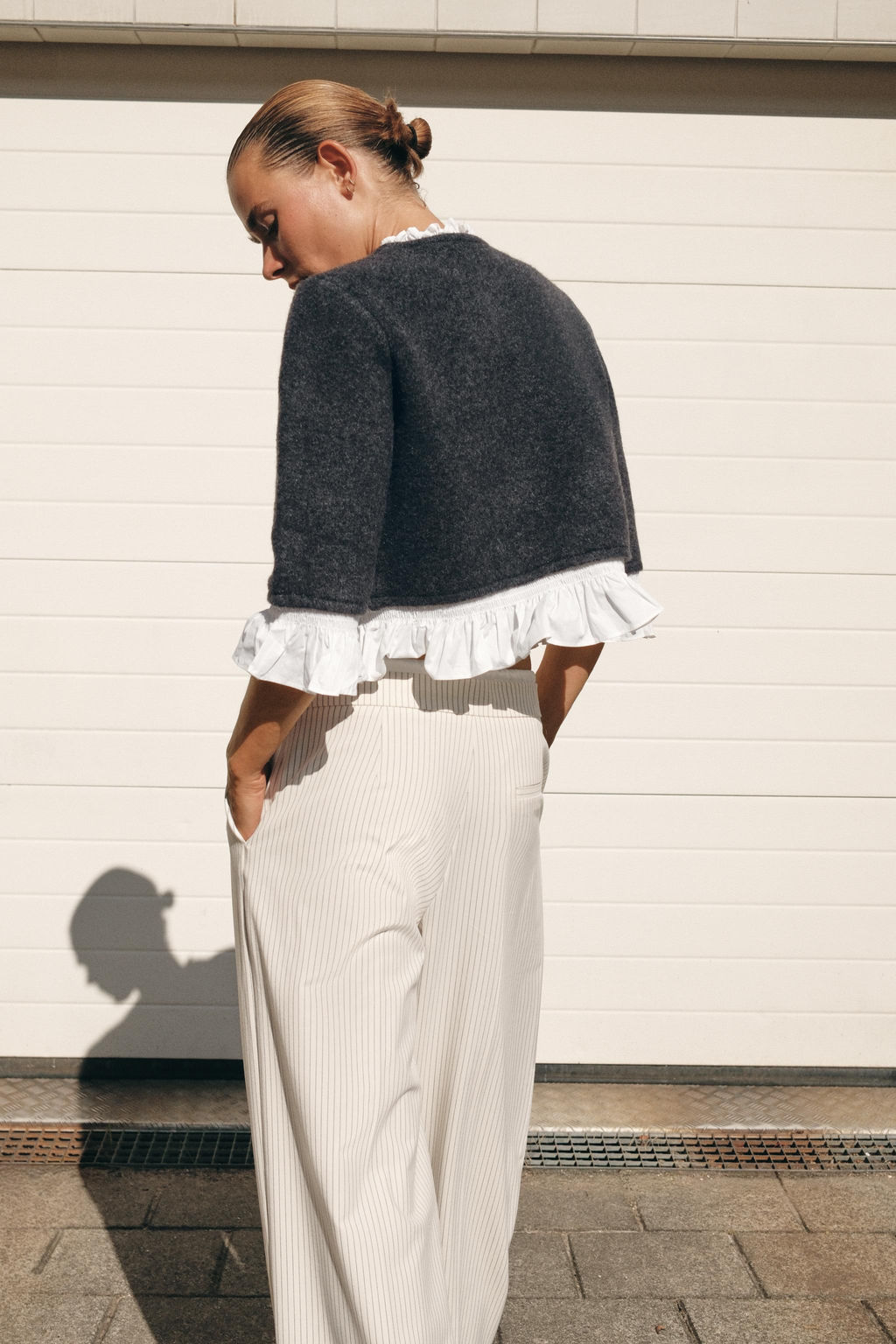 CONTRAST POPLIN CARDIGAN - Zara фото 4