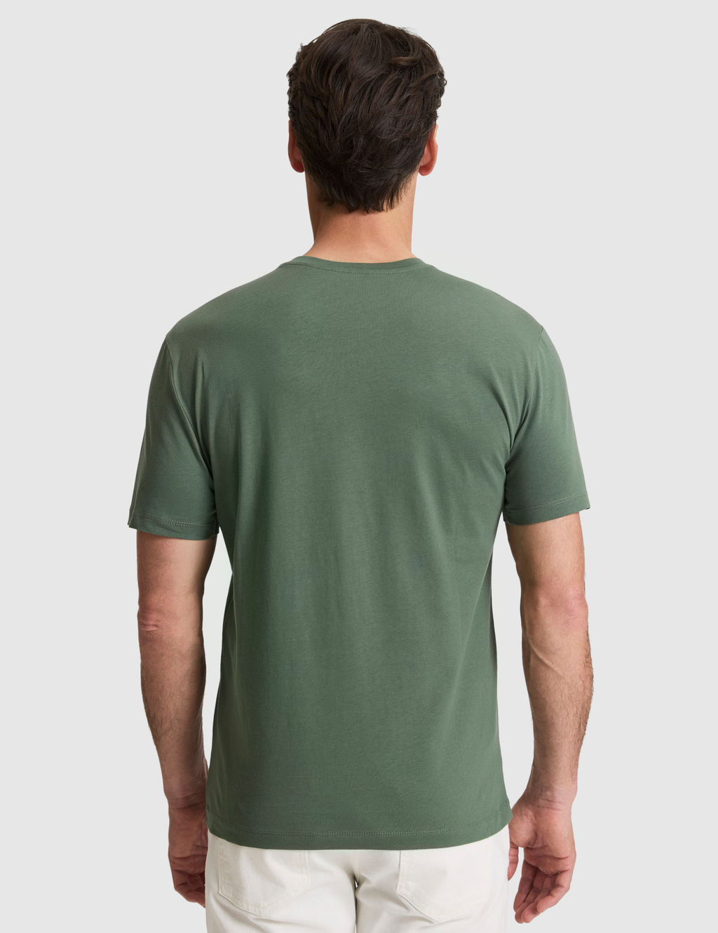 Haki Regular Fit %100 Pamuk Bisiklet Yaka Ti__rt