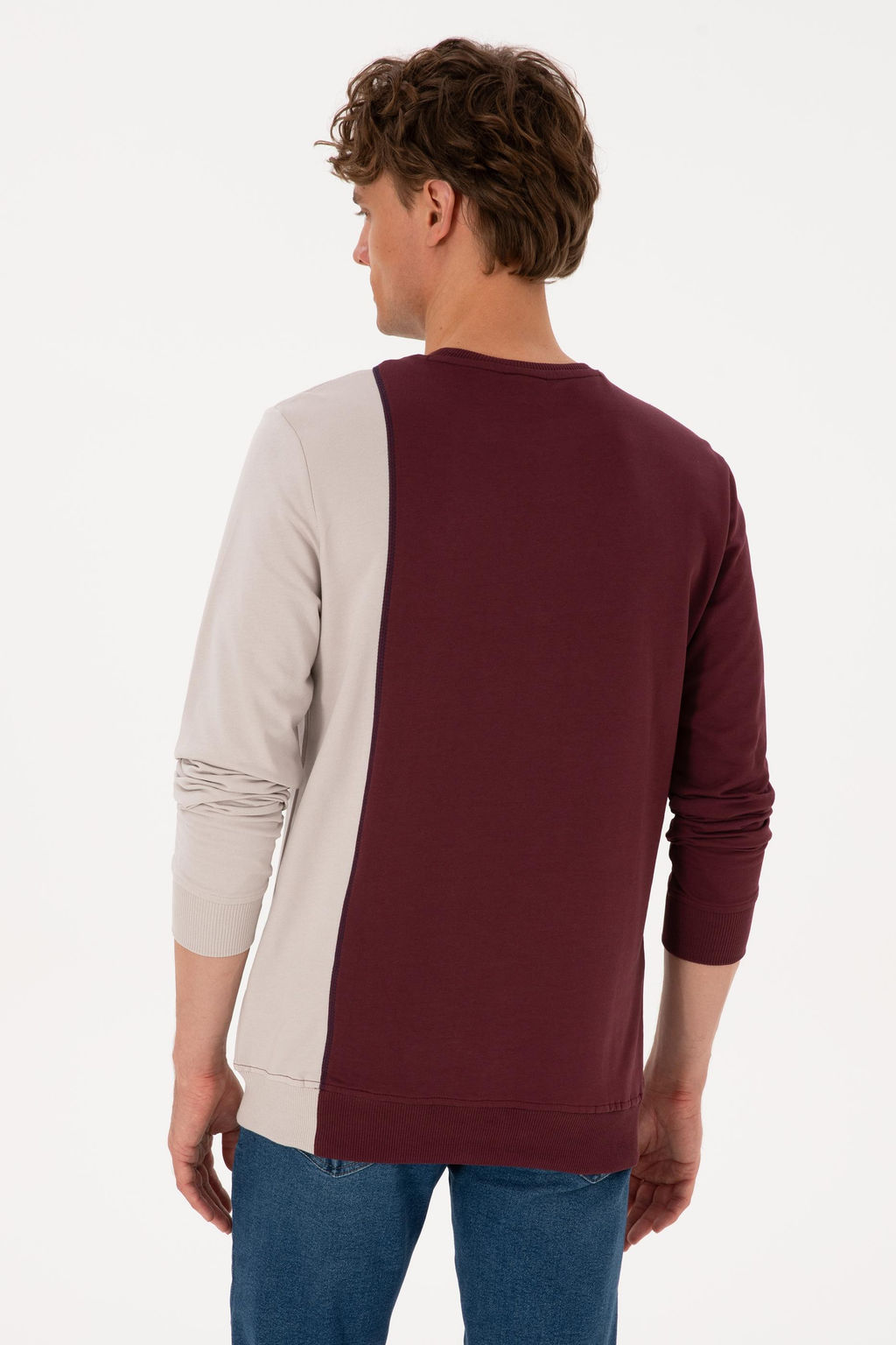 Erkek Bordo Sweatshirt