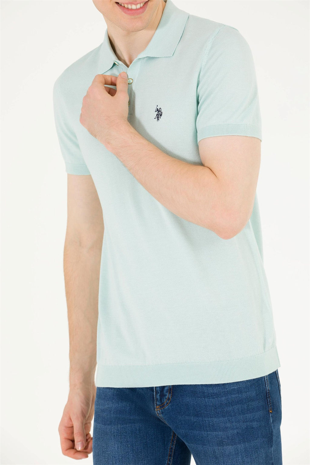 U. S. Polo Assn Мужской трикотажный свитер с воротником-поло - U.s. polo assn фото 13