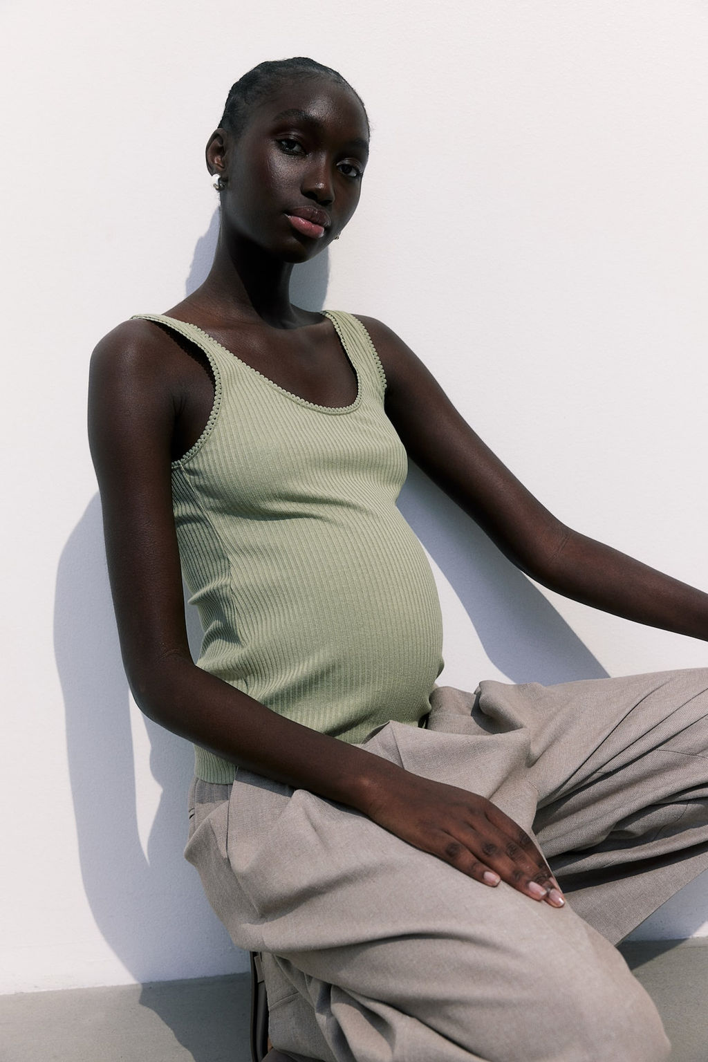 MAMA Camiseta de tirantes en canale - H&m фото 3