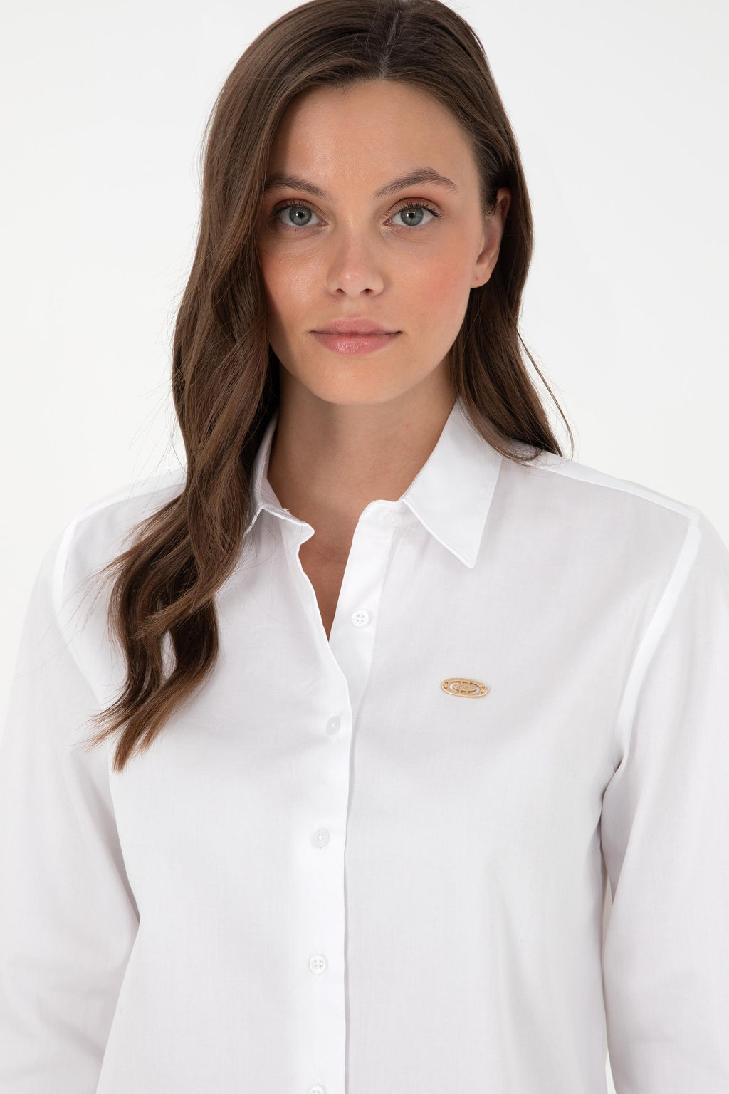 Женская белая рубашка с длинным рукавом Неожиданная скидка в корзине - U.s. polo assn фото 2