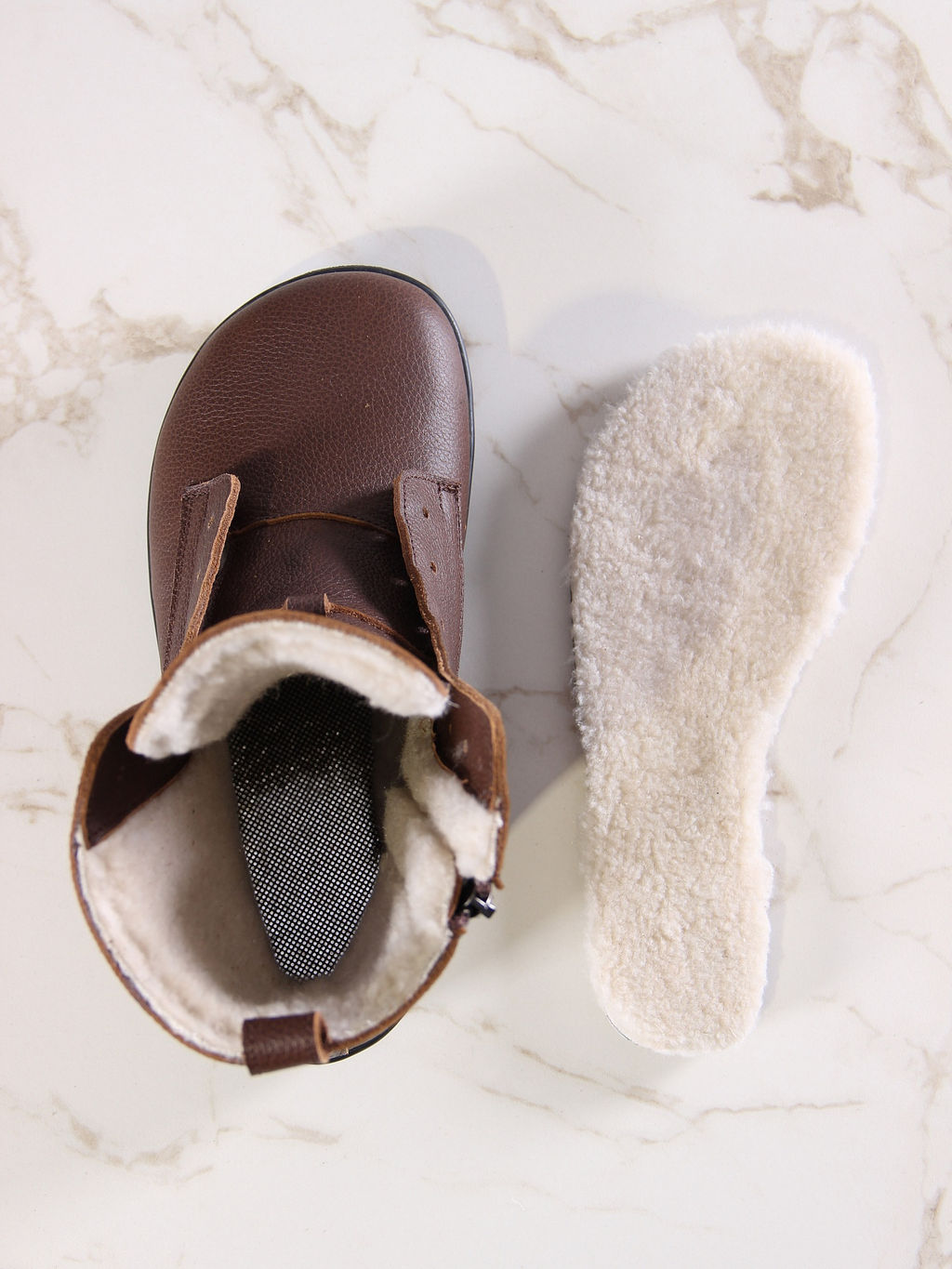 Босоногие ботинки 351.NATAbl.Светло-коричневый оттима/шерсть