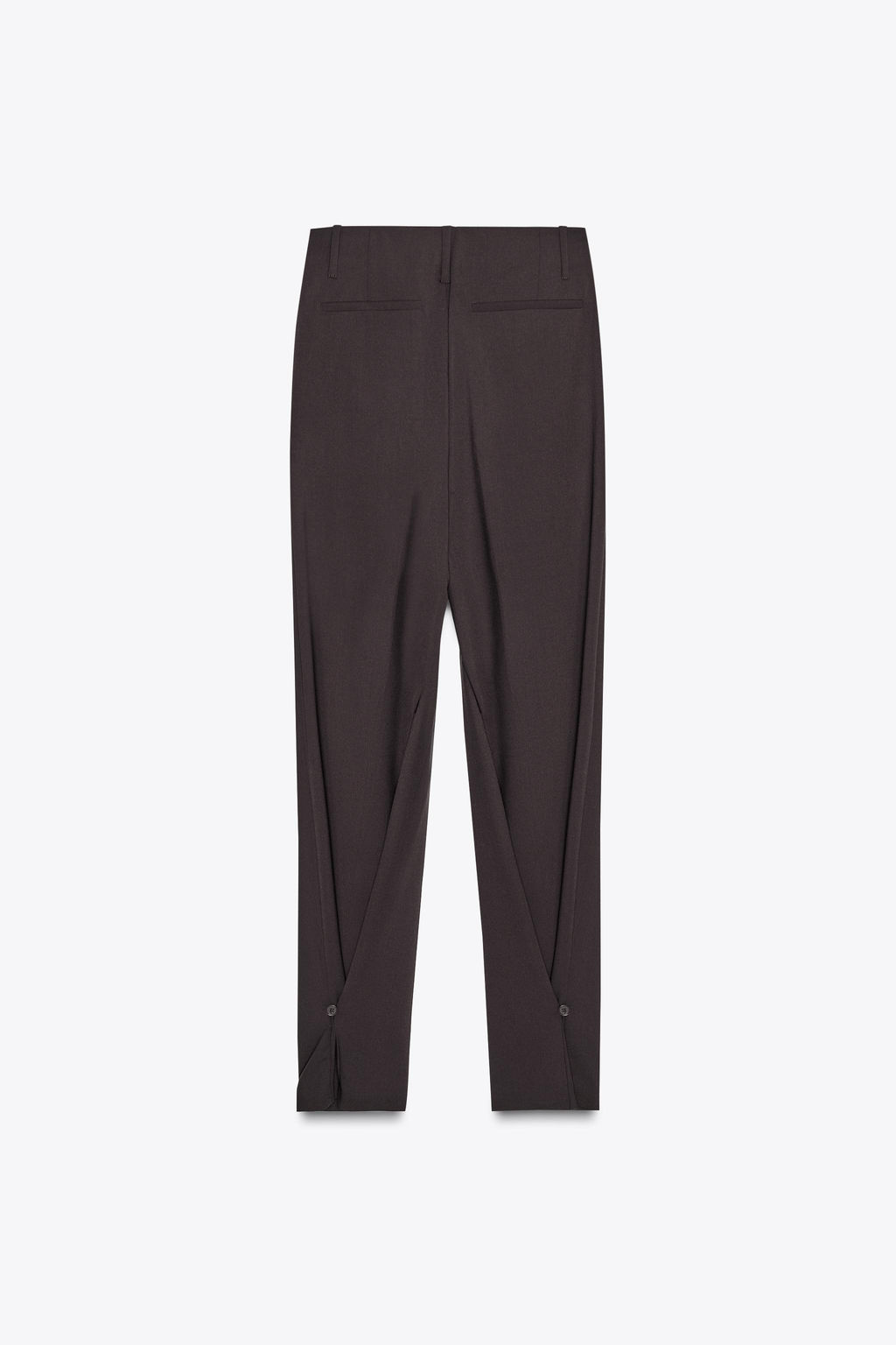PLEATED TROUSERS WITH BUTTON HEM - Zara фото 17