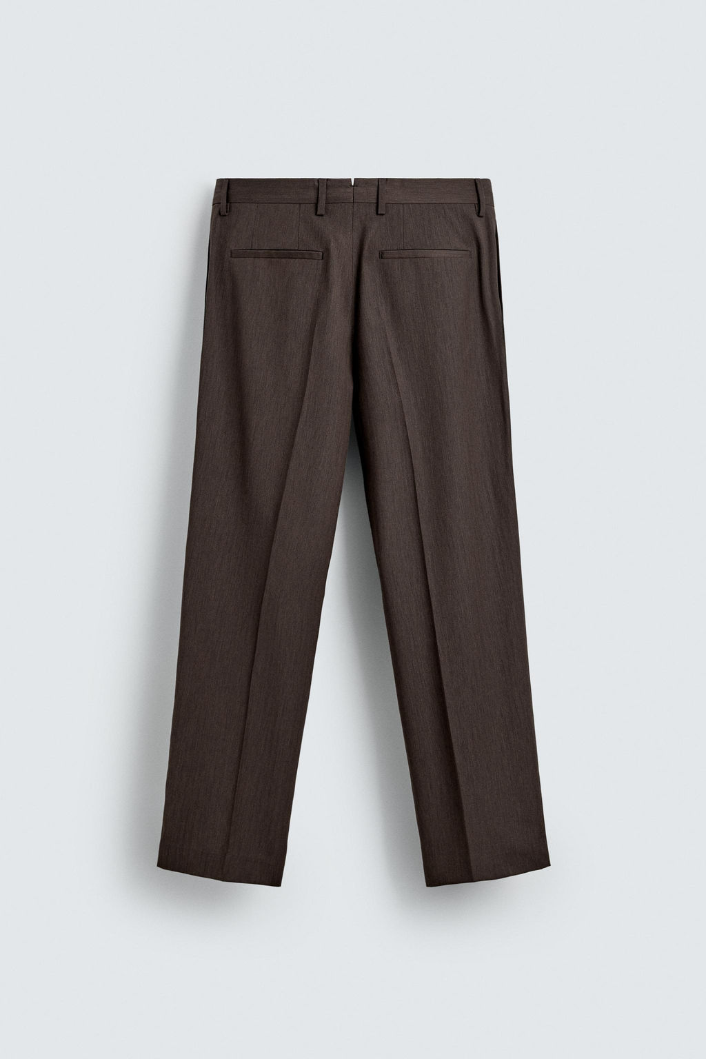 PANTAL?N REGULAR FIT TRAJE ESPIGA / Marr?n