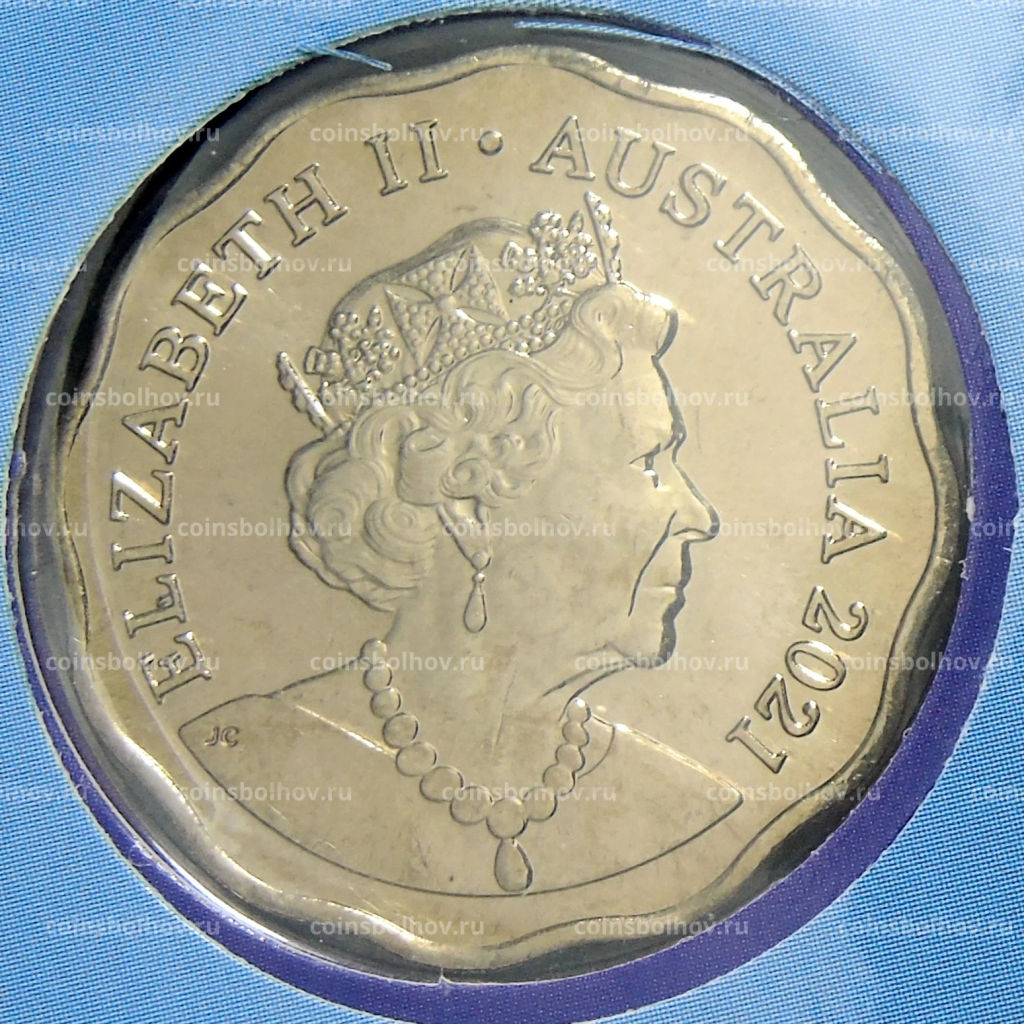 Монета 30 центов 2021 года Австралия  30 лет музыкальной группе Wiggles (танцуют, в буклете)