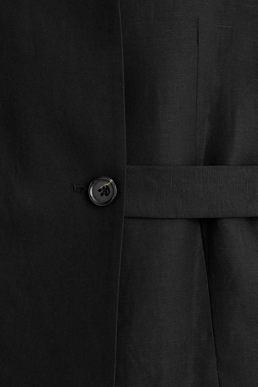 CHALECO CON CINTUR?N Y CUELLO CHAL MEZCLA DE LINO - H&m фото 3