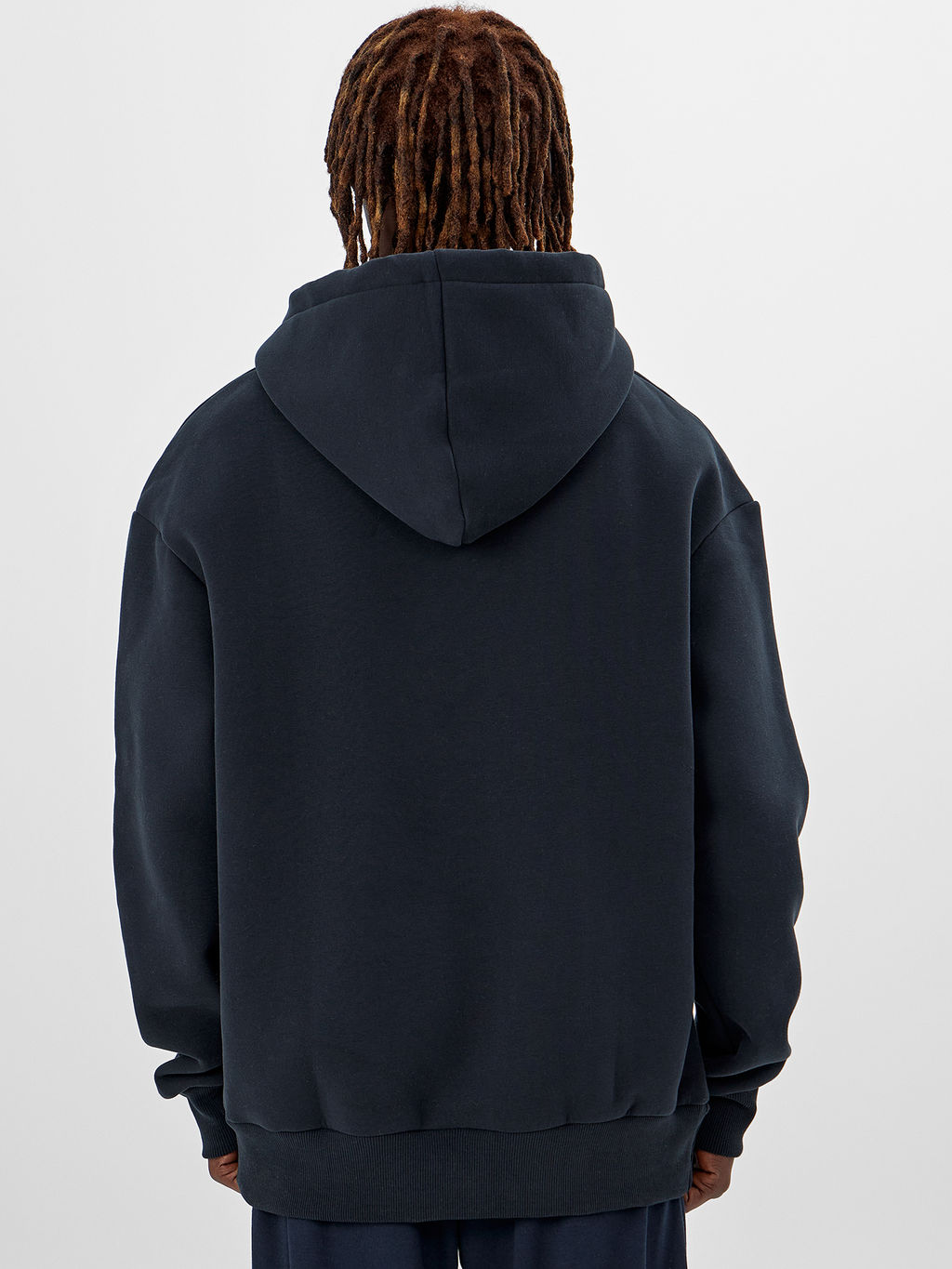 Худи мужское черное с принтом - Mark formelle фото 2