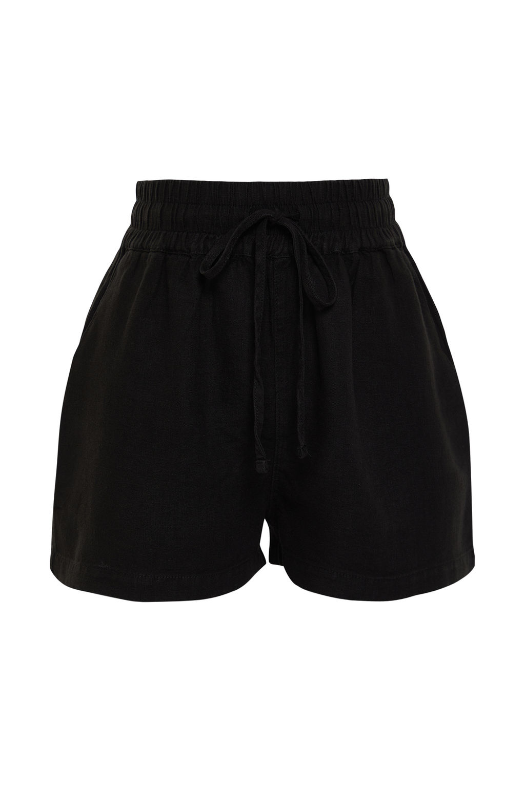 Haki %100 Keten Beli Lastikli Yuksek Bel Sort TWOSS26SR00019 - Trendyolmilla фото 15