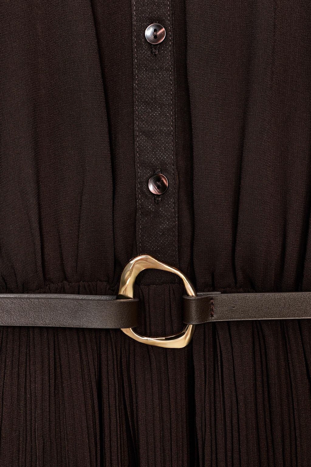 PLEATED MIDI DRESS WITH BELT - Zara фото 10