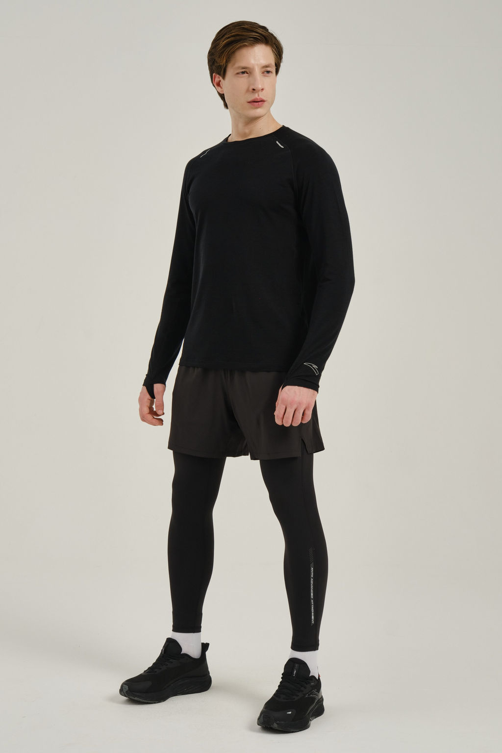 Тайтсы 2-в-1 Черный ADVANCED RUNNING 2 in 1 Pants - Anta фото 8