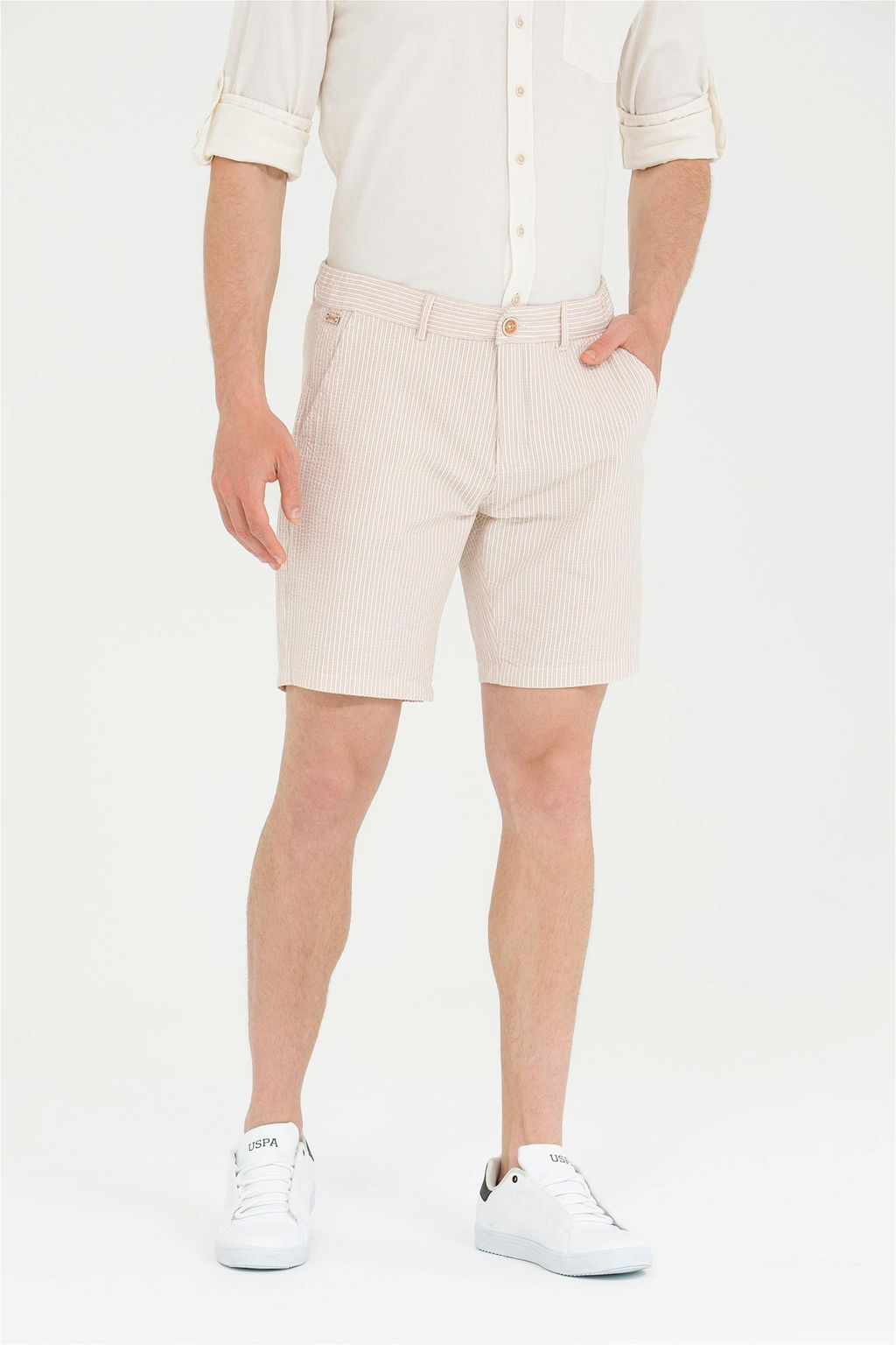 Мужские верблюжьи тканые шорты - U.s. polo assn фото 9