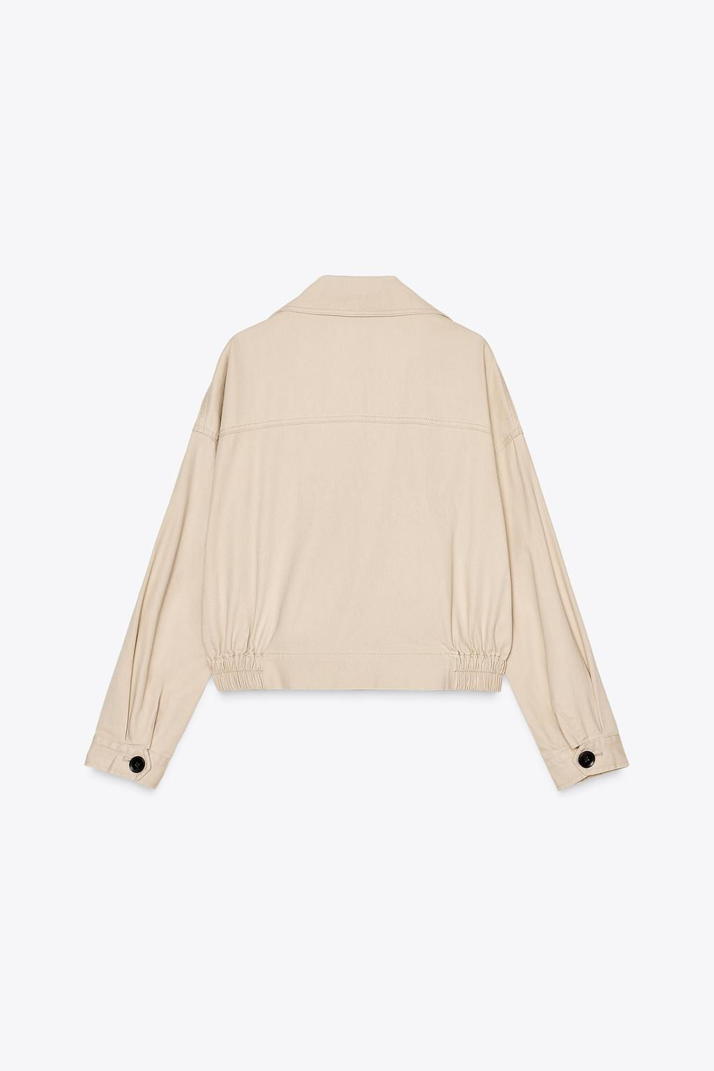 CROPPED JACKET WITH ELASTICATED HEM - Zara фото 6