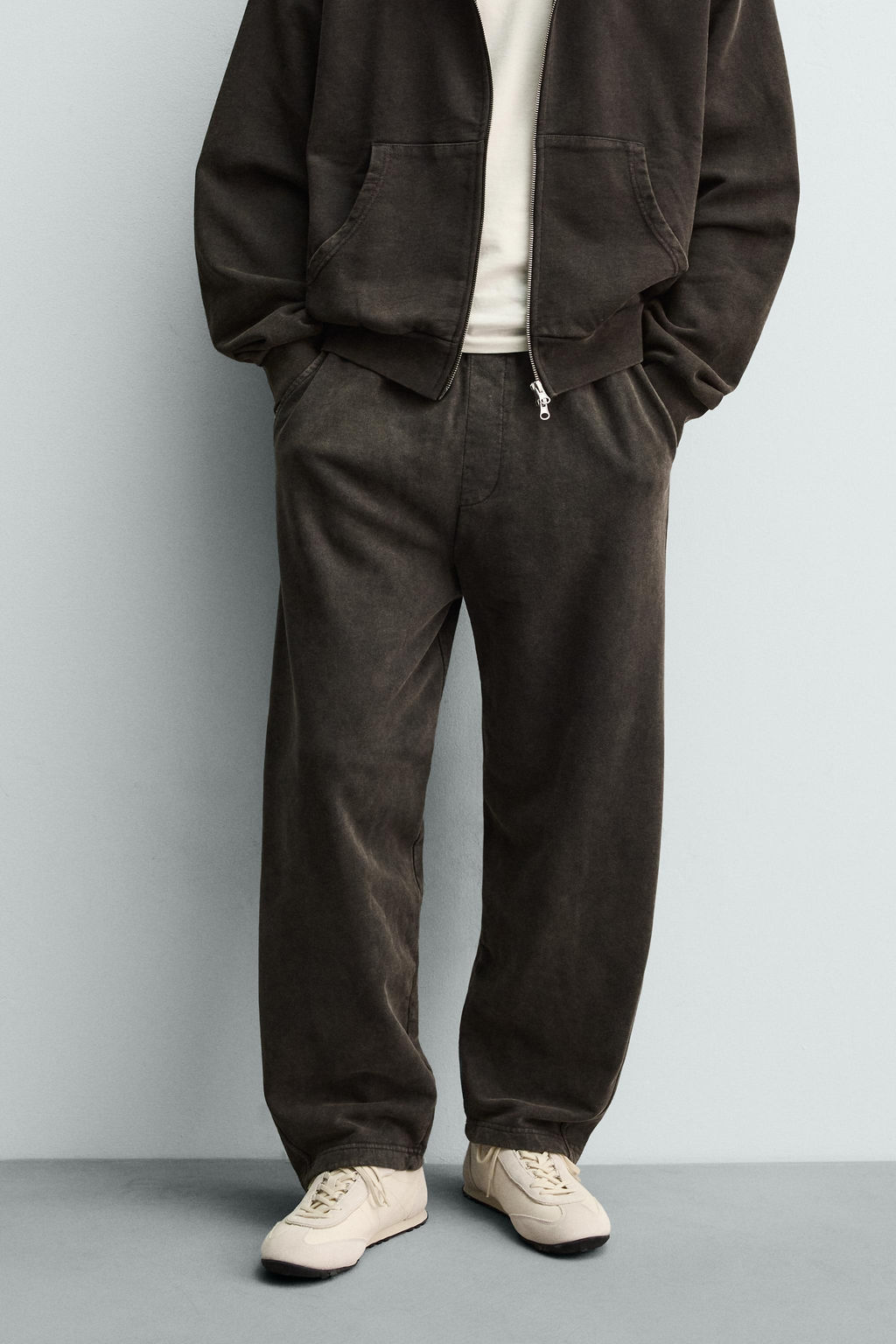 WASHED BALLOON FIT JOGGER TROUSERS - Zara фото 22