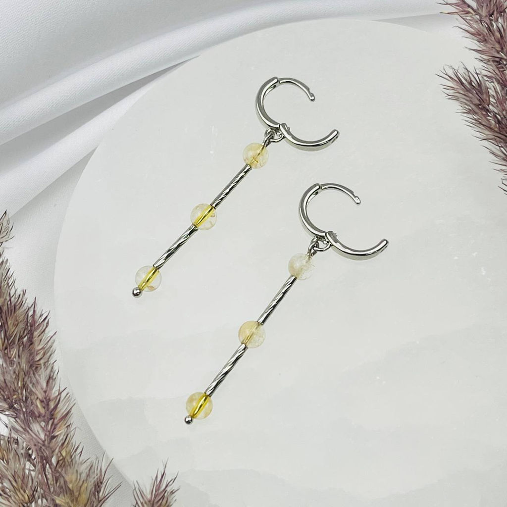 Серьги длинные из Рутилового кварца