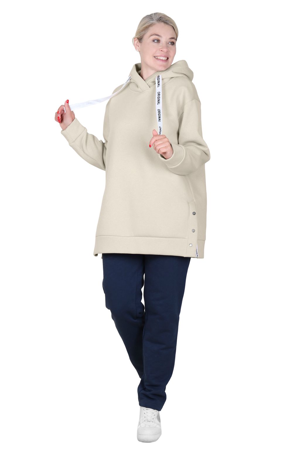 Худи Грильяж Х-376 (42-52) футер начес 3-х нитка - Лотос фото 3