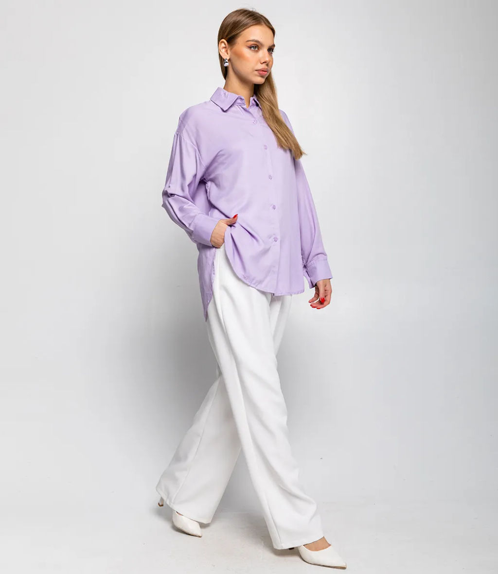 Рубашка #КТ3160 (6), светло-сиреневый