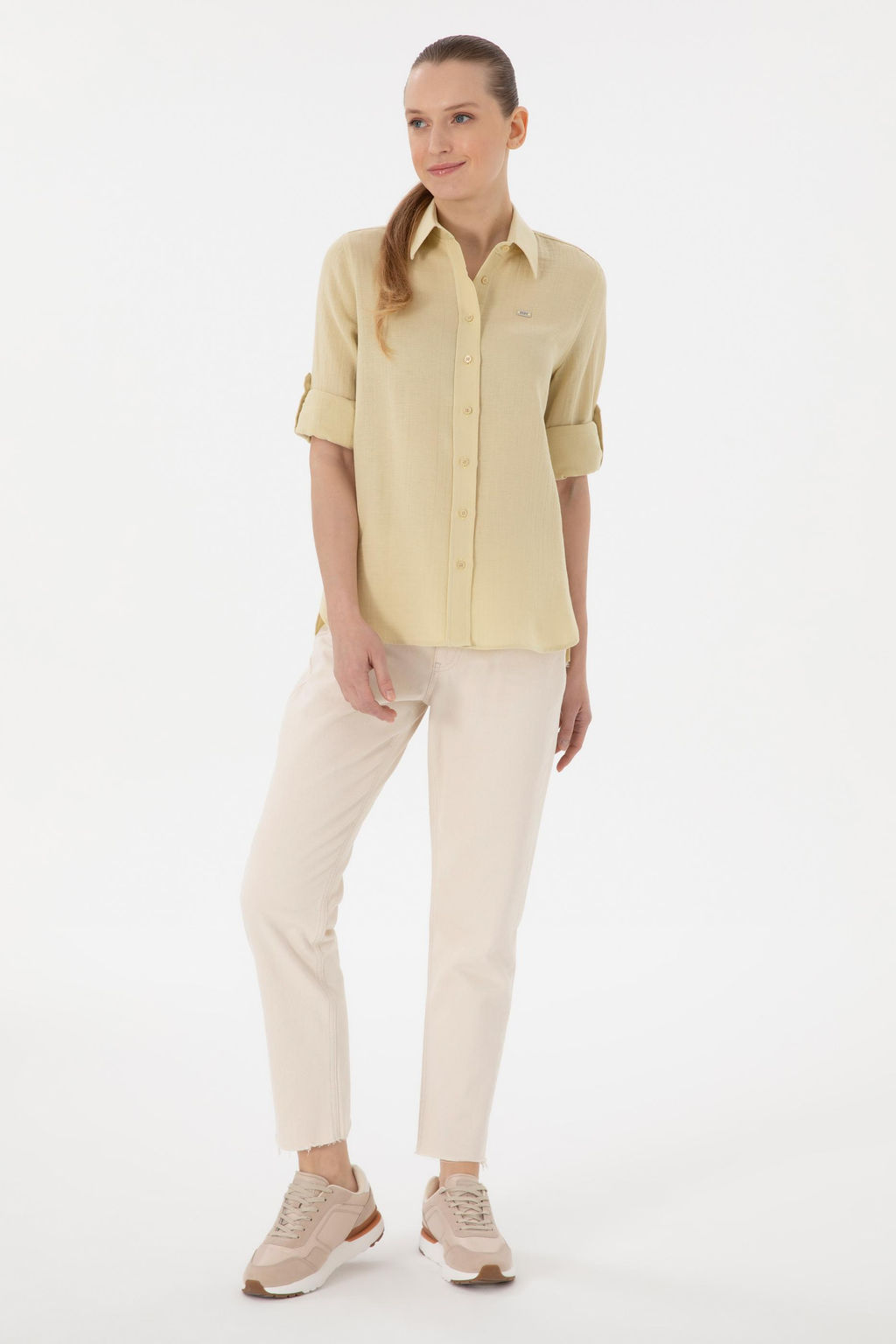 Kad_n A__k Haki Uzun Kollu G_mlek Sepette S_rpriz _ndirim - U.s. polo assn фото 4