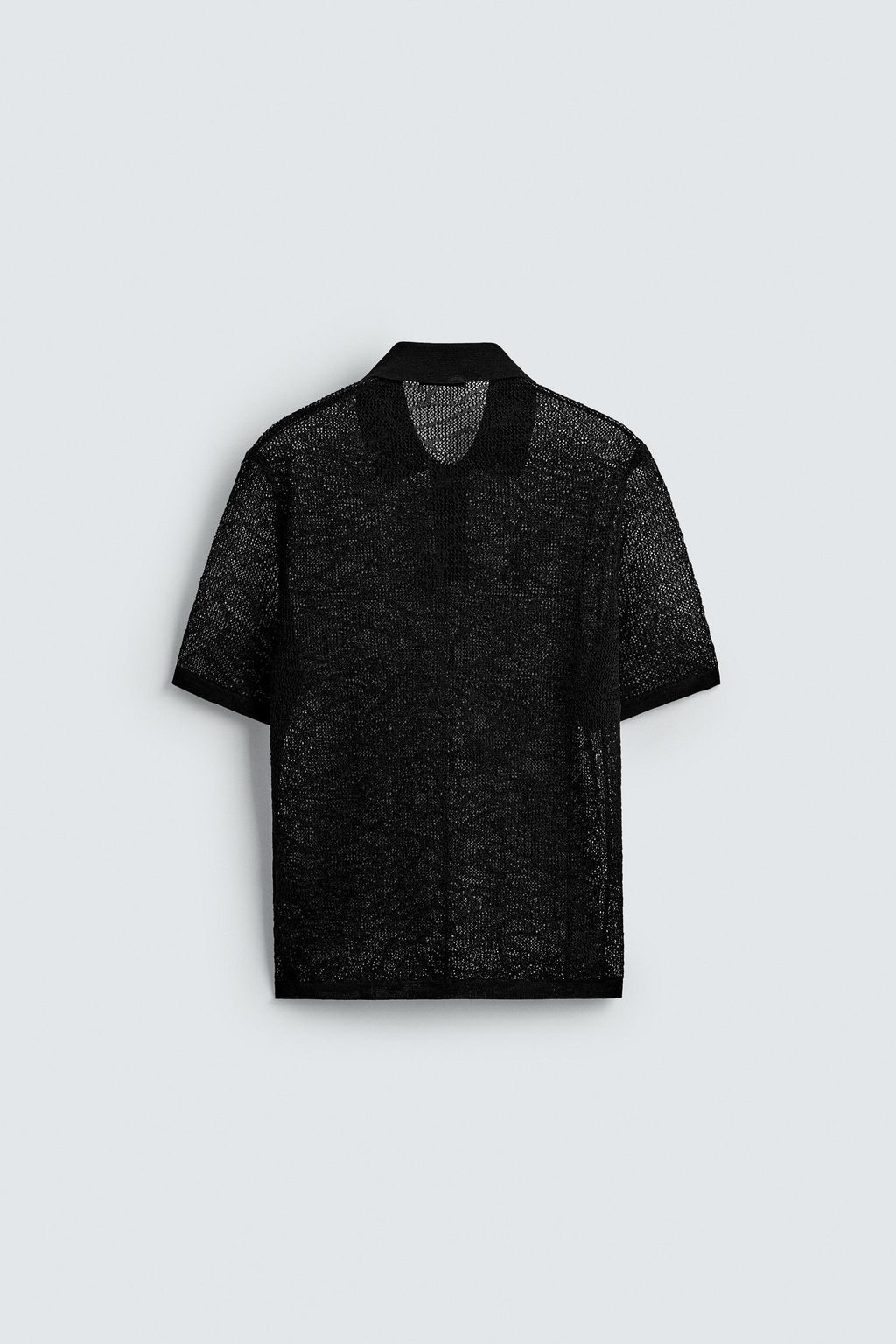 OPENWORK KNIT POLO SHIRT - Zara фото 9