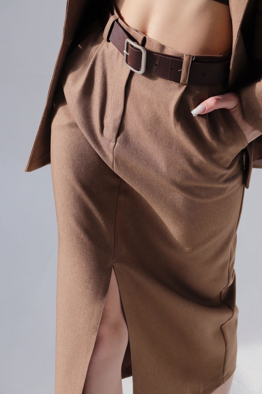 Юбка миди-макси коричневая - Martichelli фото 4