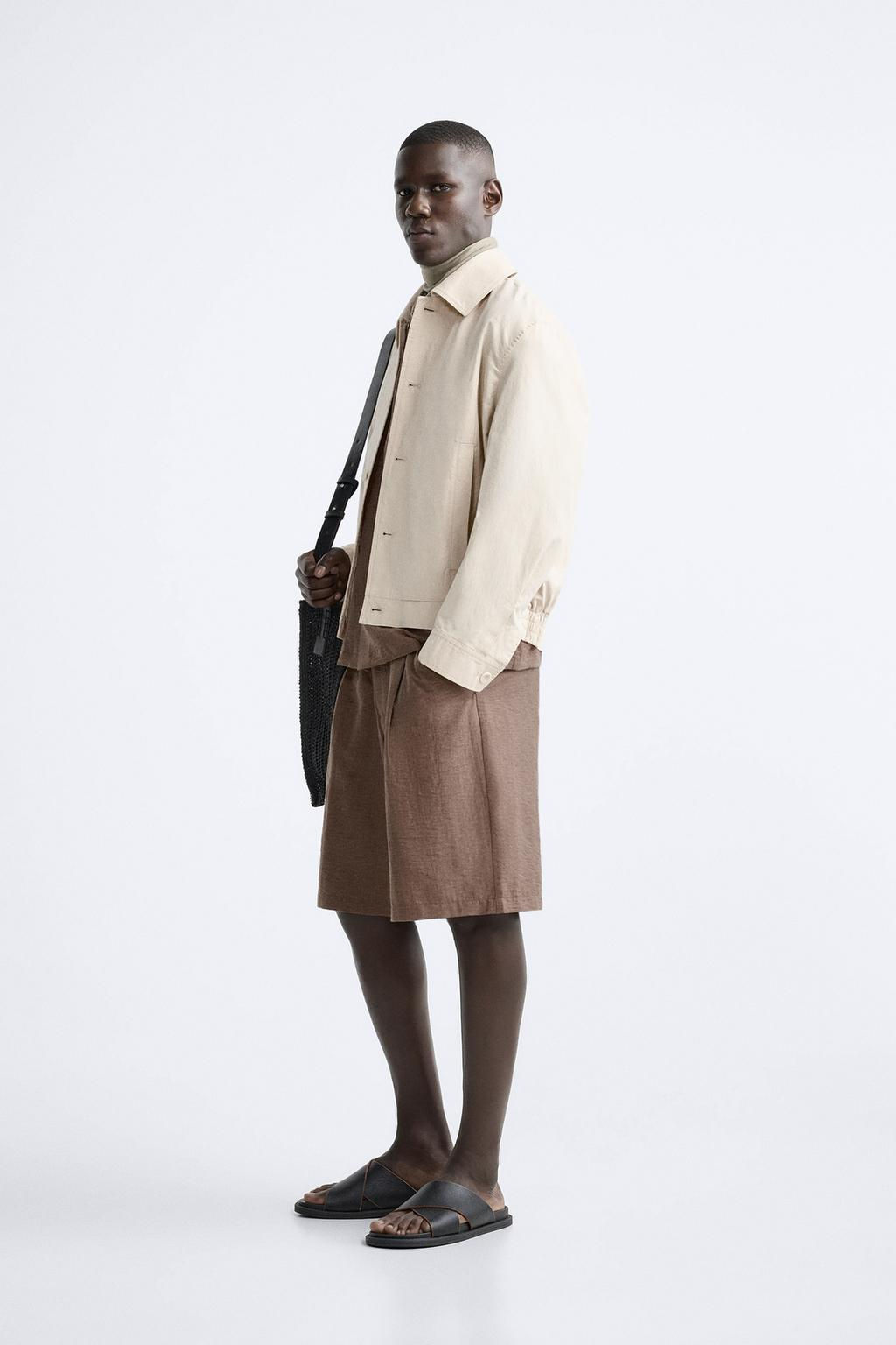 COTTON - LINEN BLEND JACKET - Zara фото 4