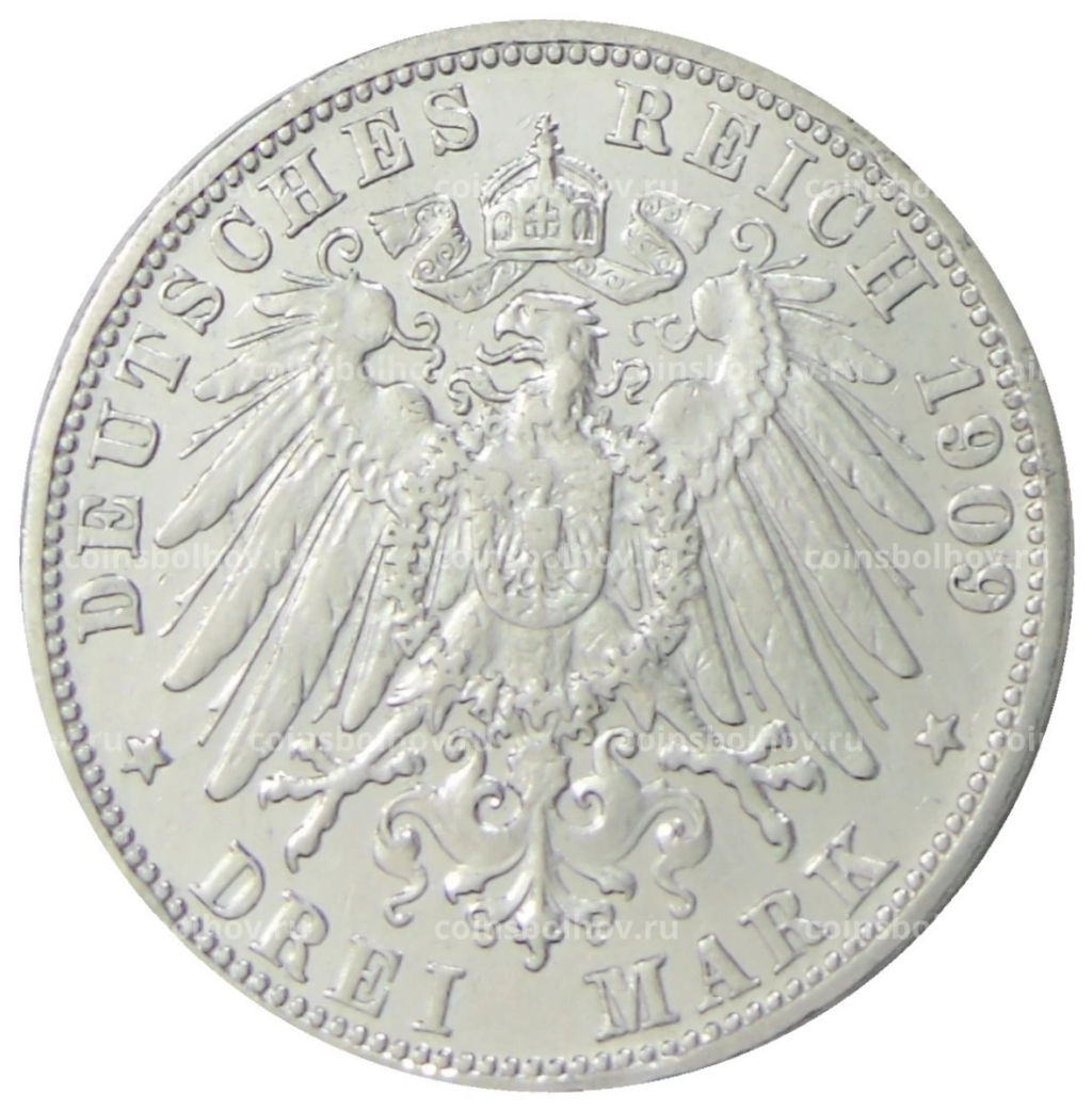 3 марки 1909 года G Германия (Баден)