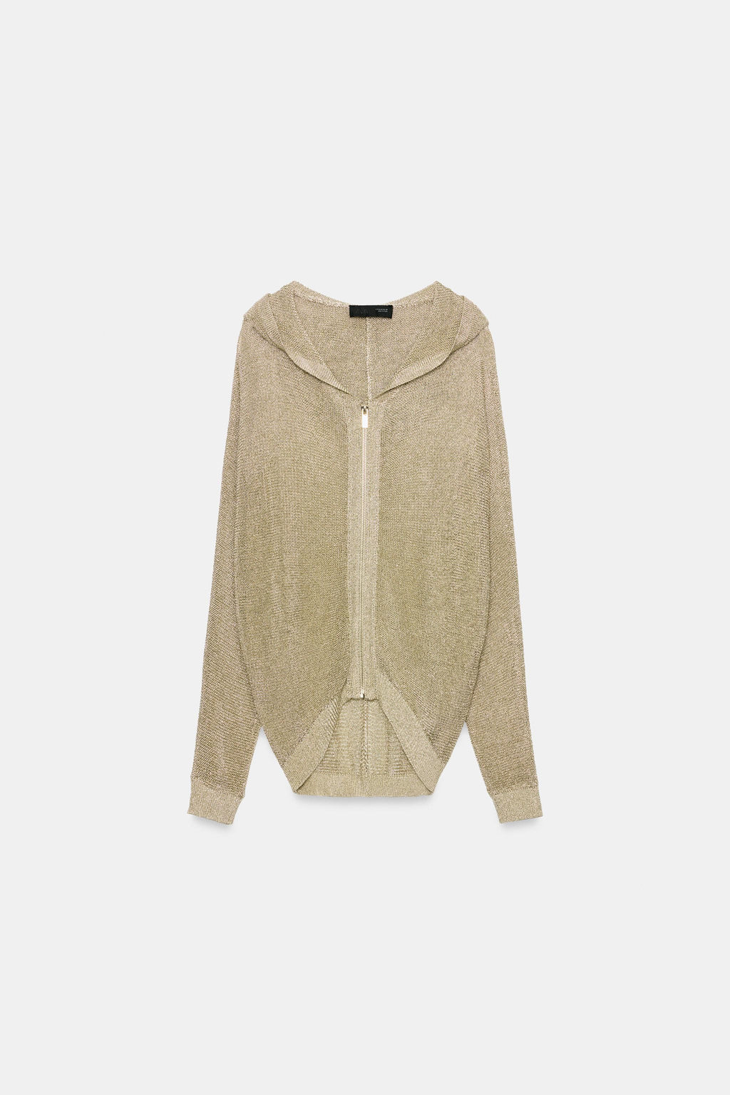 SUDADERA CAPUCHA PUNTO HILO METALIZADO / Oro - Zara фото 5