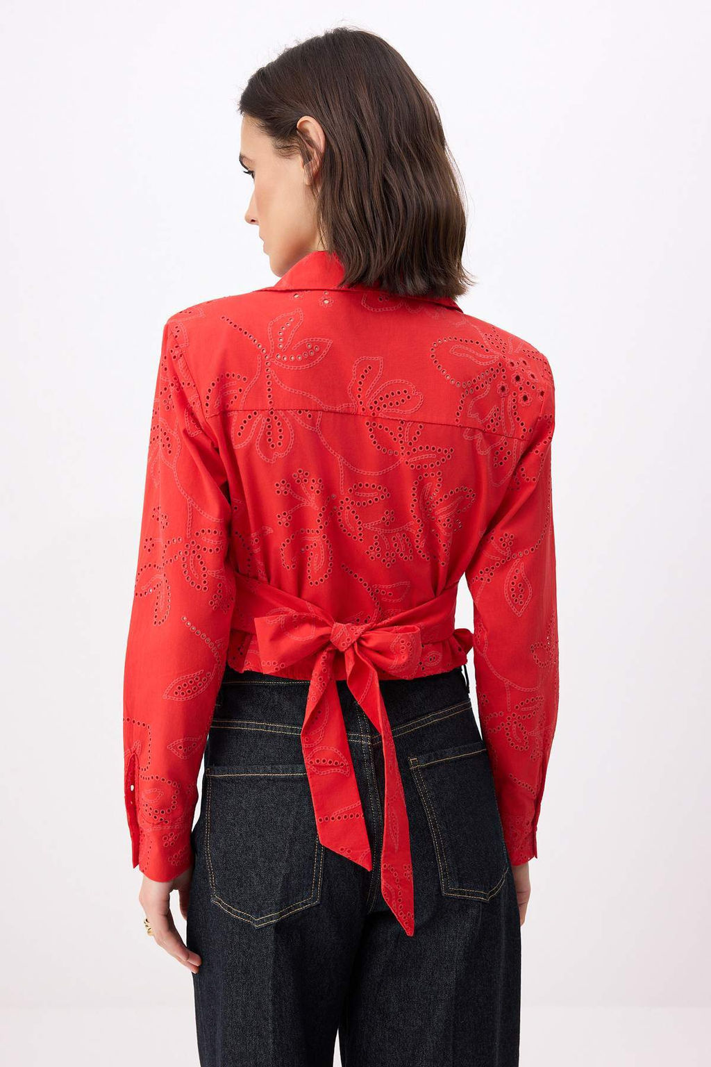 K?rm?z? Vatkal? Fisto Arkadan Baglamal? Gomlek TWOSS26GO00114