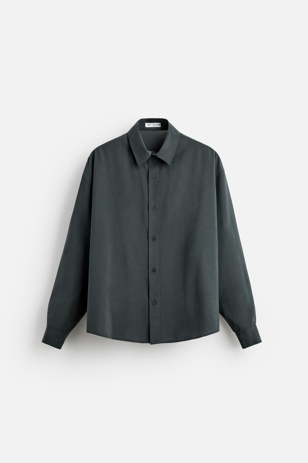 RELAXED FIT FLOWING SHIRT - Zara фото 6