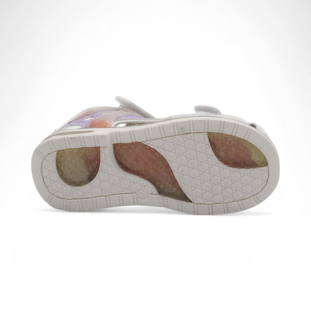 Сандалии детские В566-18 бело фиолетовые