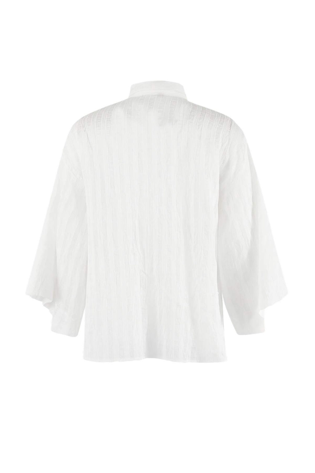 Beyaz Dokuma Transparan Oversize Plaj Gomlek TBESS26GO00006 - Trendyolmilla фото 2