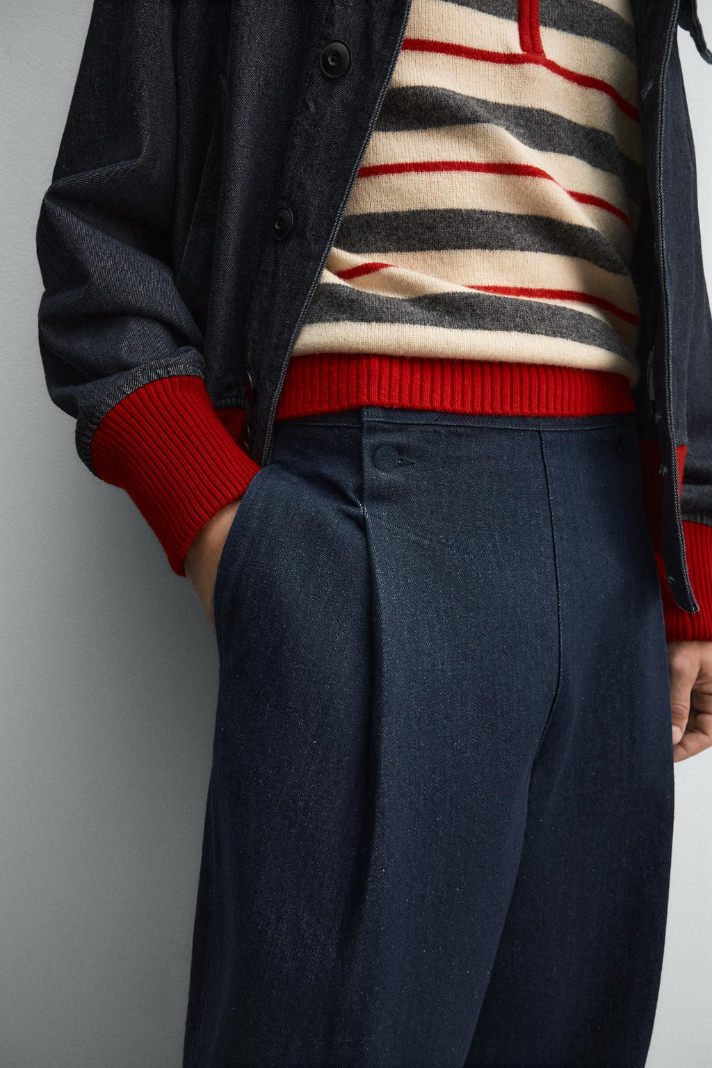 WIDE-LEG DENIM TROUSERS HARRY LAMBERT FOR ZARA X DISNEY  фото 6