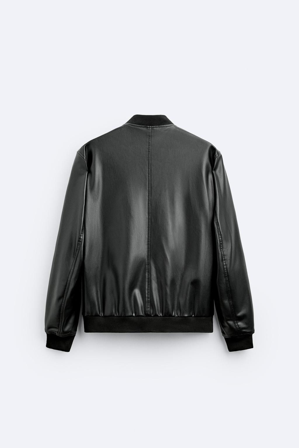 FAUX LEATHER BOMBER JACKET - Zara фото 7