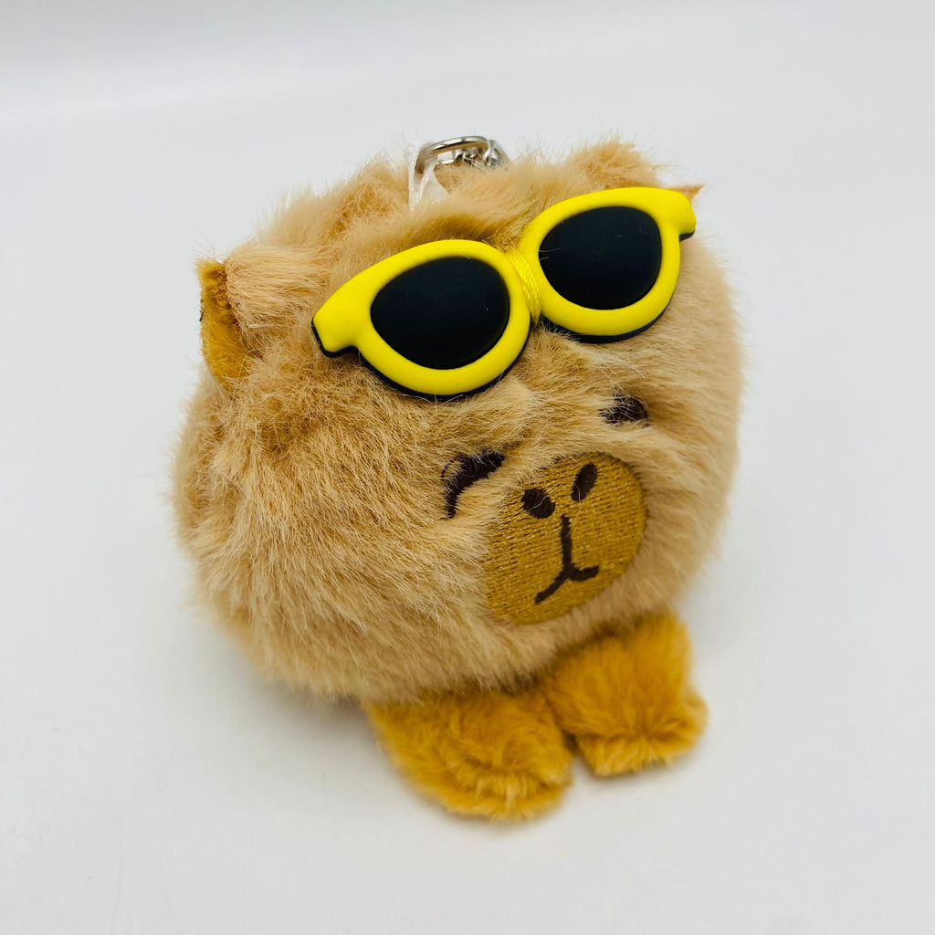 Мягкая игрушка брелок Капибара с очками 7 см - Storyland фото 2