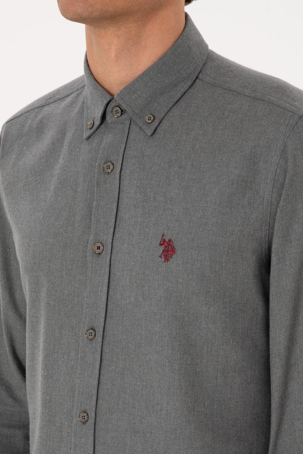 Erkek Gri Uzun Kollu Basic G_mlek Sepette S_rpriz _ndirim - U.s. polo assn фото 7