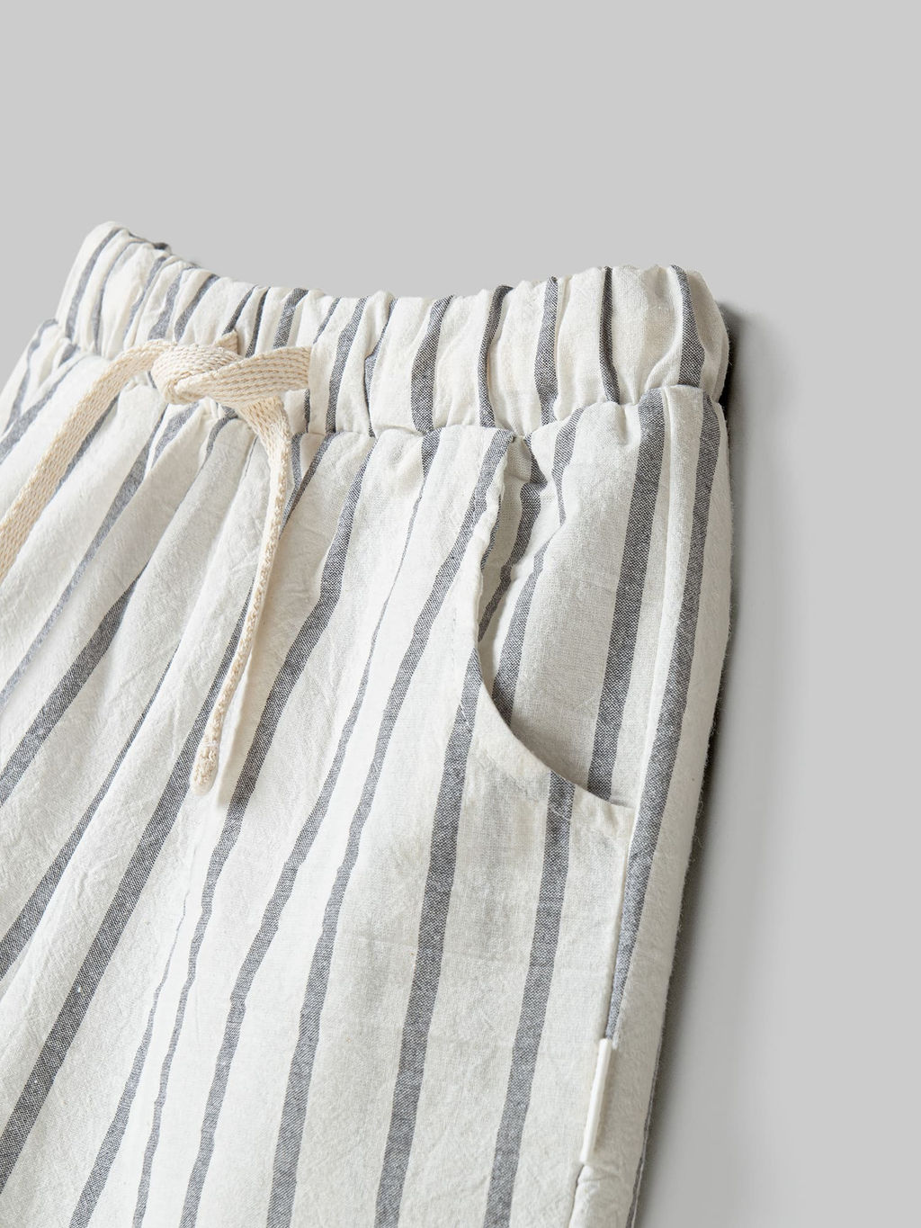 Шорты бермуды хлопковые "Полоска Уголь"