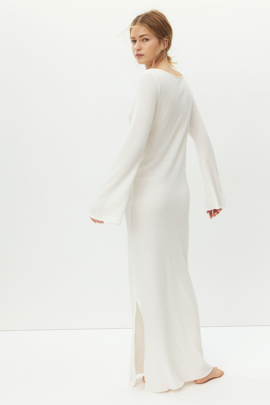 Vestido en punto fino con escote barco - H&m фото 7