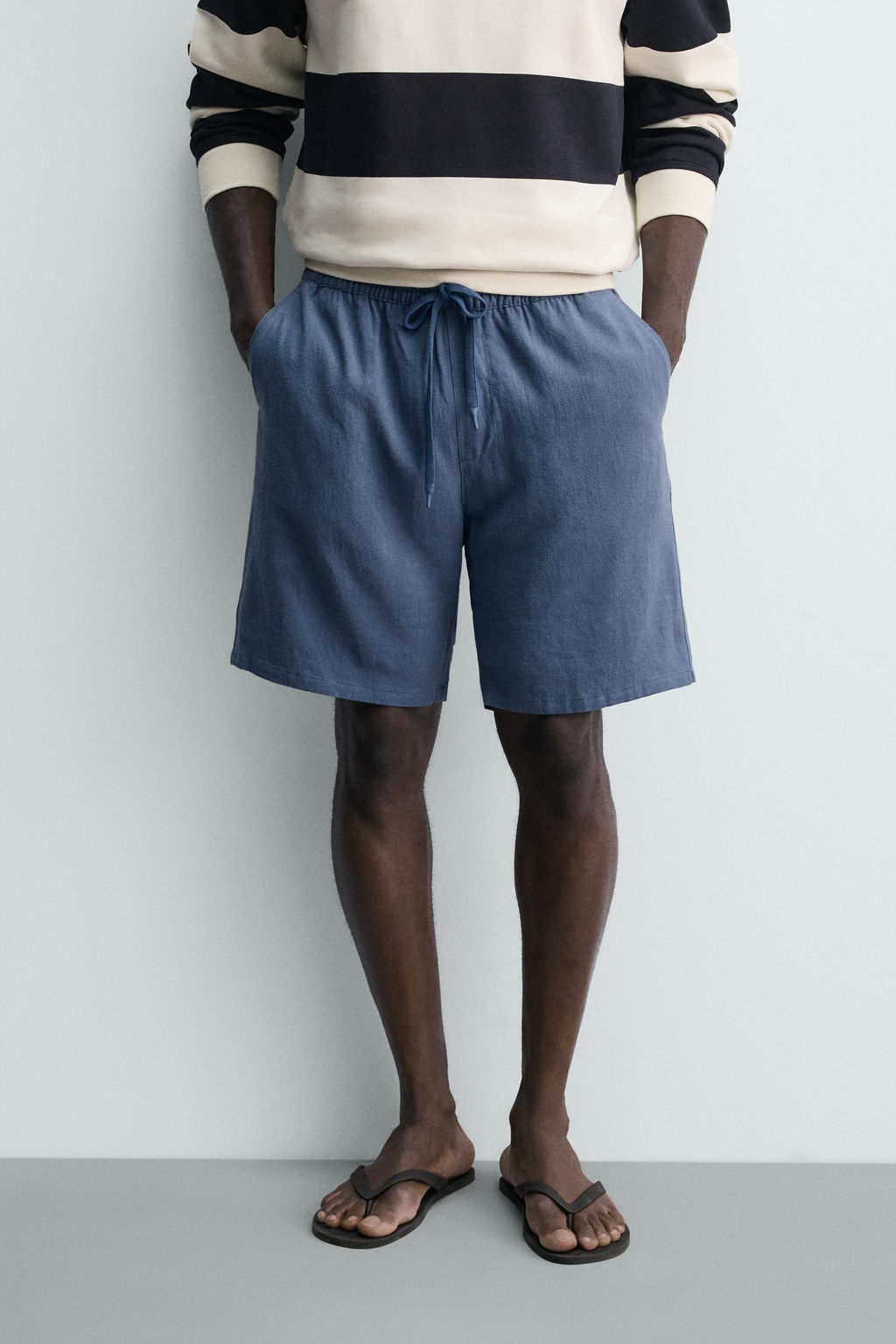 BERMUDA RELAXED FIT VISCOSA - LINO / Azul claro - Zara фото 2