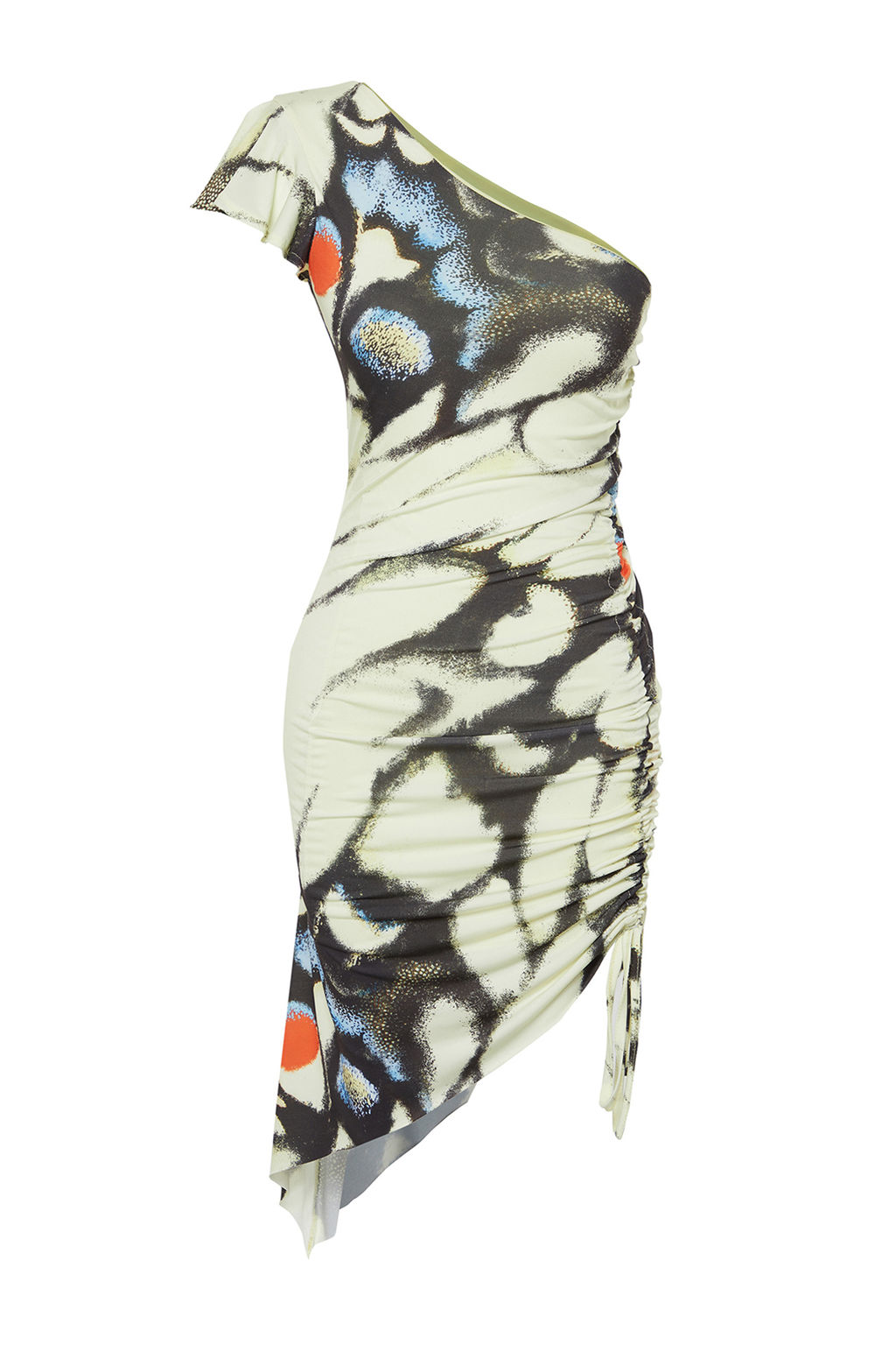 Limited Edition Cok Renkli Bask?l? Midi Asimetrik Yaka Esnek Orme Kalem Elbise TWOSS24EL00565 - Trendyolmilla фото 12