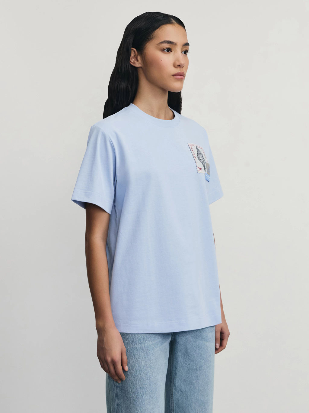 Футболка из хлопка с нашивками / Zarina  фото 6