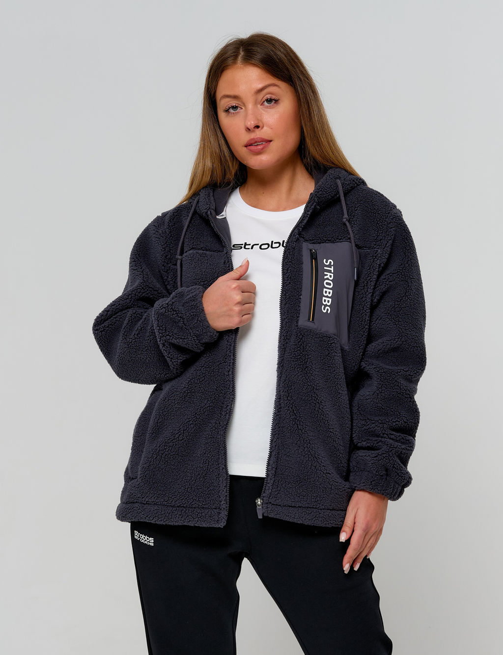 T3334-1 Куртка толстовка флисовая на молнии - Strobbs фото 2