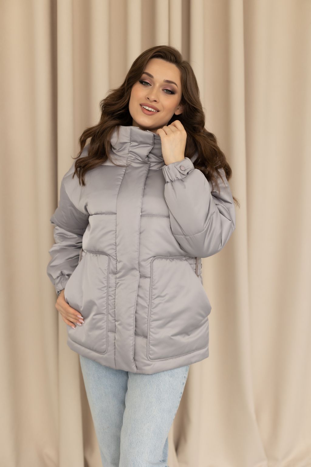 Куртка женская зимняя 24404 (бежевый) - Kankan фото 6