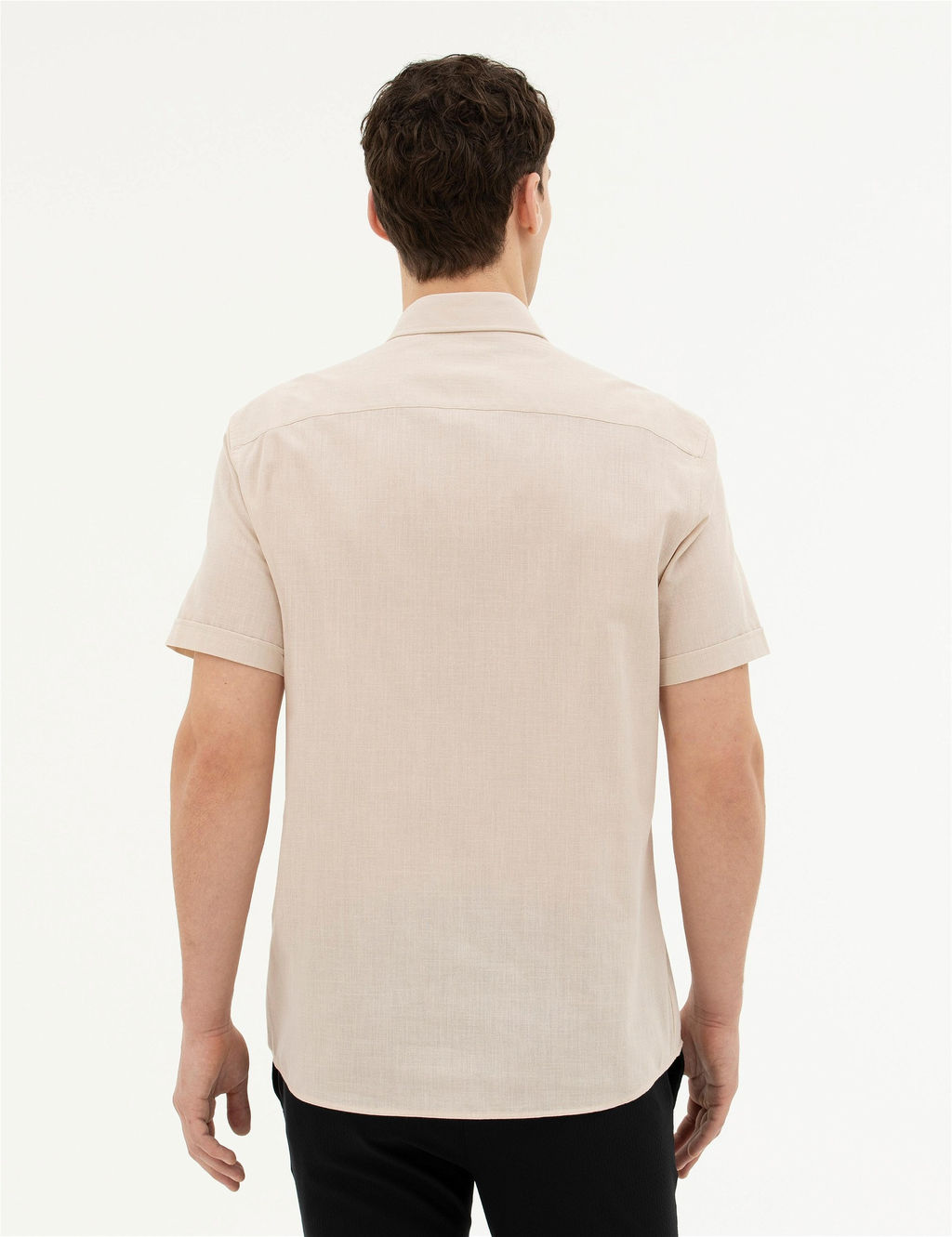 Bej Regular Fit K_sa Kollu G_mlek - Pierre cardin фото 5
