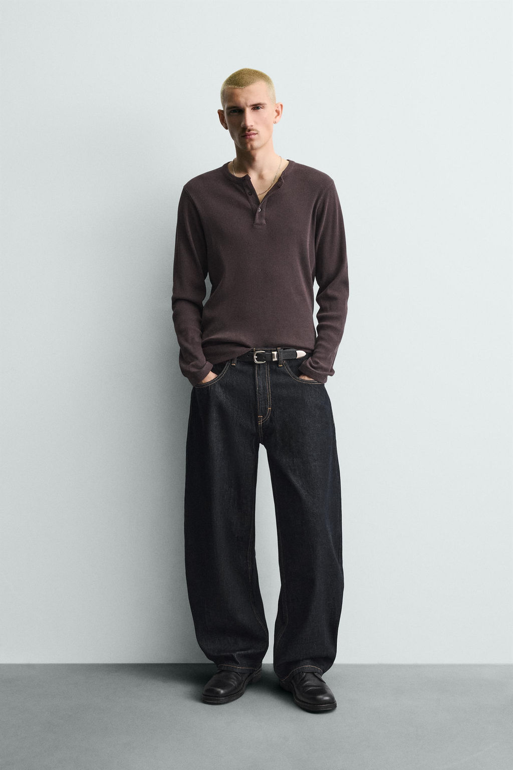 JEANS BALLOON FIT / Marino / Blanco - Zara фото 11