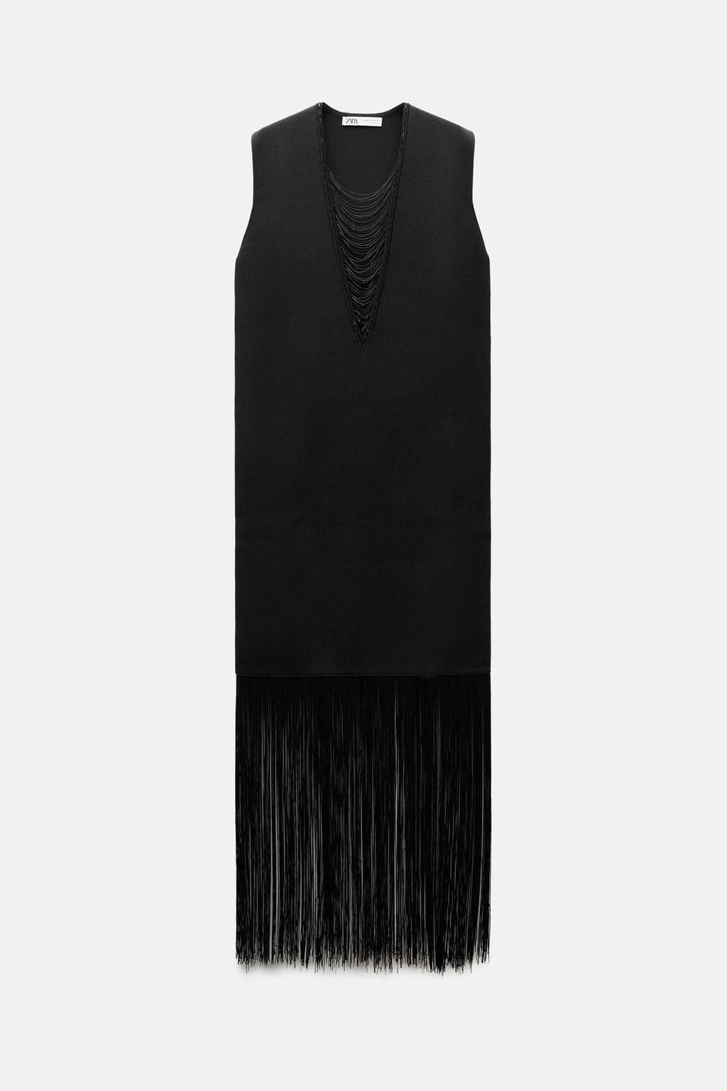 KNIT DRESS WITH FRINGING - Zara фото 6