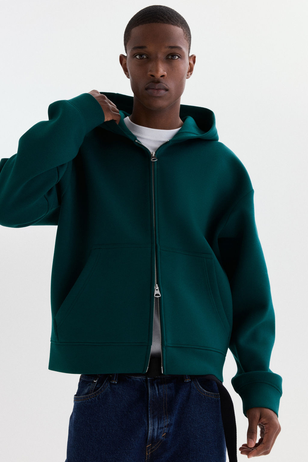 Chaqueta sudadera efecto neopreno Loose Fit - H&m фото 5